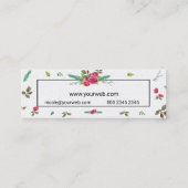  Waterverf Floral Roos Patroon Bezoek Mini Visitekaartje (Achterkant)