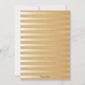 Waterverf Floral Roos Rustic Gold Sweet 16 Kaart (Achterkant)