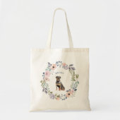  Waterverf Floral | Rottweiler Dog Tote Bag (Voorkant)
