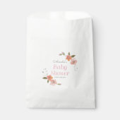 Waterverf Floral roze Baby shower Bedankzakje (Voorkant)