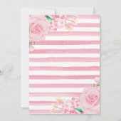 Waterverf Floral roze circusdieren Kaart (Achterkant)