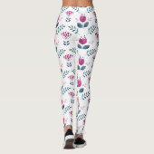 Waterverf Floral roze ontwerp Leggings (Achterkant)
