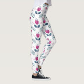 Waterverf Floral roze ontwerp Leggings (Rechts)