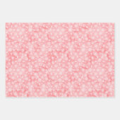 Waterverf Floral roze rozen & glitter stripes Inpakpapier Vel (Voorkant 3)