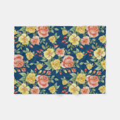 Waterverf Floral Rozen Achtergrond | Fleece Deken (Voorkant (Horizontaal))