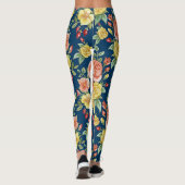  Waterverf Floral Rozen Achtergrond | Leggings (Achterkant)