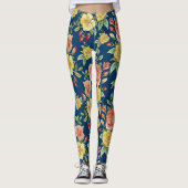  Waterverf Floral Rozen Achtergrond | Leggings (Voorkant)