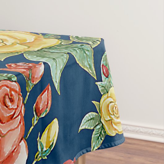 Waterverf Floral Rozen Achtergrond | Tafelkleed (Voorbeeld)