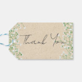 Waterverf Floral Rustic Boho Bridal Cadeaulabel (Achterkant Horizontaal)