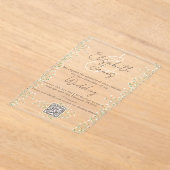 Waterverf Floral Rustic & Boho Wedding Acryl Uitnodigingen (Laagn)