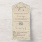 Waterverf Floral Rustic & Boho Wedding All In One Uitnodiging (Binnen)