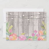 Waterverf Floral Rustic Retirement Party Foto Kaart (Achterkant)