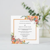 Waterverf Floral Rustic Wedding Kaart (Staand voorkant)
