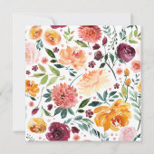 Waterverf Floral Rustic Wedding Kaart (Achterkant)