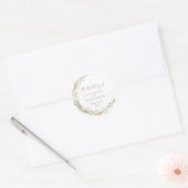 Waterverf Floral Rustic Wedding Ronde Sticker (Envelop)