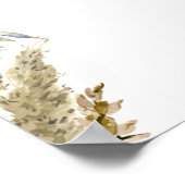 Waterverf Floral Rustic Wedding Welcome Poster (Hoek)