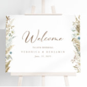 Waterverf Floral Rustic Wedding Welcome Poster