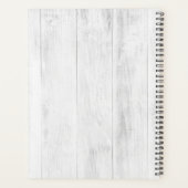 Waterverf Floral & Rustic Wood Elegant Land Planner (Achterkant)