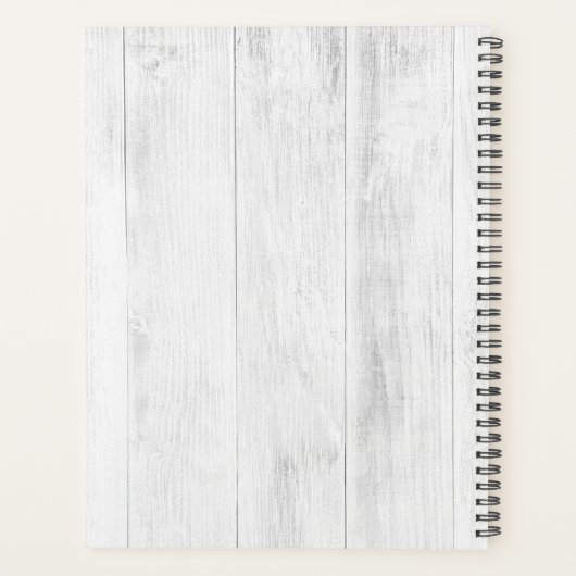 Waterverf Floral & Rustic Wood Elegant Land Planner (Achterkant)