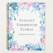Waterverf Floral & Rustic Wood Elegant Land Planner (Voorkant)