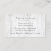 Waterverf Floral & Rustic Wood Elegant Land Visitekaartje (Achterkant)