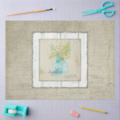 Waterverf Floral Rustic Wood ontkoppeling Tissuepapier (Craft)