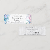 Waterverf Floral & Rustic Wood Peony Social Media Mini Visitekaartje (Voorkant / Achterkant)