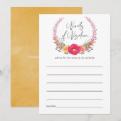 Waterverf Floral Safari Baby shower Moeder Advies (Voorkant / Achterkant)