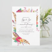 Waterverf Floral Safari Sip en See Kaart (Staand voorkant)