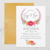 Waterverf Floral Safari Sip en See Kaart (Voorkant / Achterkant)