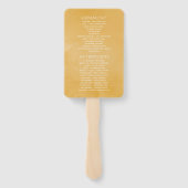 Waterverf Floral Safari Wedding Programme Handwaaier (Achterkant)