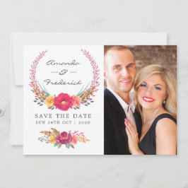 Waterverf Floral Safari Wedding Save The Date