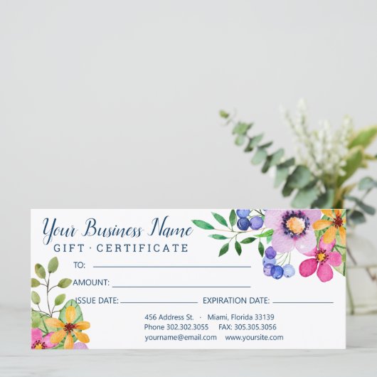 Waterverf Floral Salon (Staand voorkant)