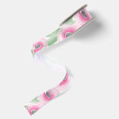 Waterverf Floral Satijnen Lint (Achterkant)