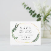waterverf floral save the date aankondigingskaart (Staand voorkant)
