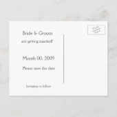 Waterverf Floral Save the Date Briefkaarten (Achterkant)