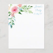 Waterverf Floral Scrapbook Paper