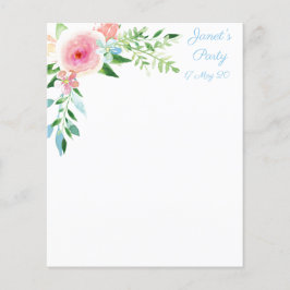 Waterverf Floral Scrapbook Paper