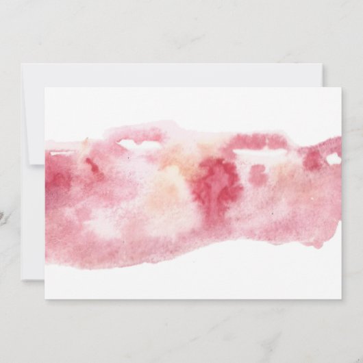 Waterverf floral script baby shower uitnodiging (Achterkant)