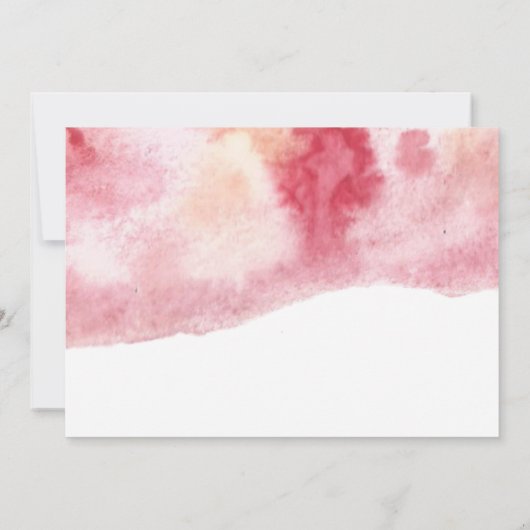 Waterverf floral script eerste verjaardaguitnodigi (Achterkant)