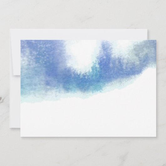 Waterverf floral script eerste verjaardaguitnodigi (Achterkant)