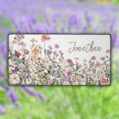 Waterverf Floral Script naam Bureaumat