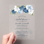 Waterverf Floral Script Vrijgezellenfeest Acryl Uitnodigingen (Insitu (Draagbaar))