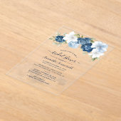 Waterverf Floral Script Vrijgezellenfeest Acryl Uitnodigingen (Laagn)