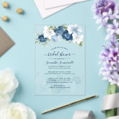 Waterverf Floral Script Vrijgezellenfeest Acryl Uitnodigingen (Insitu (Huwelijk))