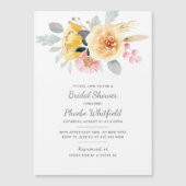 Waterverf Floral Script Vrijgezellenfeest Magnetische Uitnodiging (Voorkant)