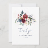 Waterverf Floral Script Wedding Bedankt (Voorkant)