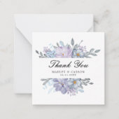 Waterverf Floral Script Wedding Budget Bedankt Notitiekaartje (Voorkant)