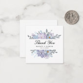 Waterverf Floral Script Wedding Budget Bedankt Notitiekaartje (Voorkant / Achterkant in situ)