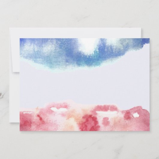 Waterverf floral script zilverzoete zestien kaart (Achterkant)